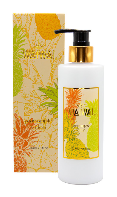 WaiWai Lotion Pump 8oz: Pineapple Box and Pump
