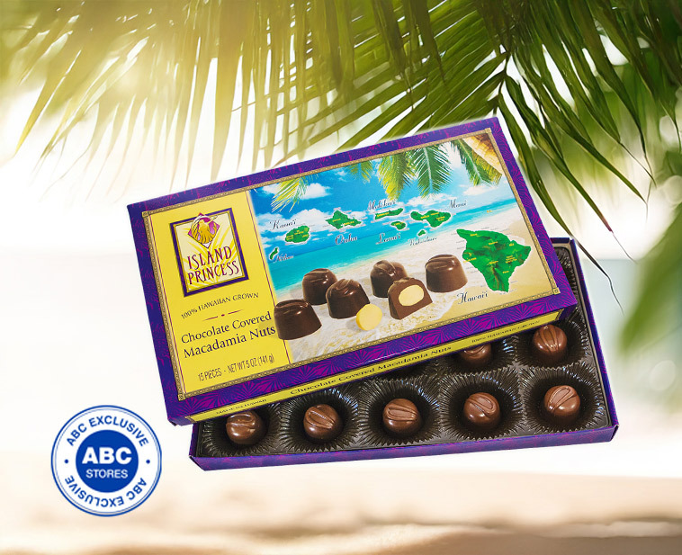 Island Princess Chocolate Covered Pineapple Gummi Bears 12oz