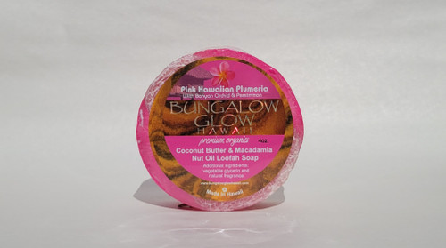Organic Glycerin Loofah Soap: Pink Plumeria