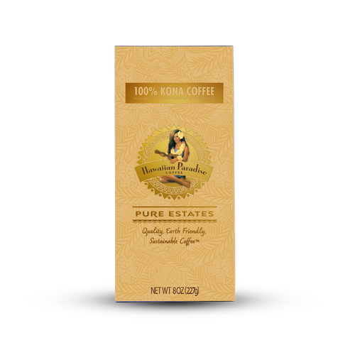 Hawaiian Paradise Coffee - Pure Estate 100% Kona: Ground (Front)