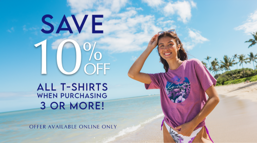 10% Off 3 or More T-Shirt Promo Save 10% Off All T-Shirt When Purchasing 3 or More!